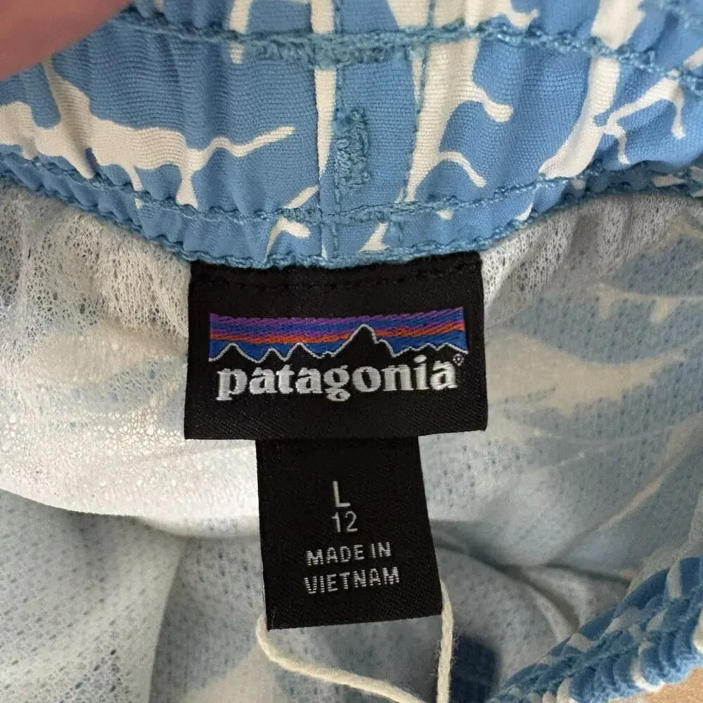 Patagonia | Swim Trunks Shorts Baggies Blue Floral NWT- Size 12 Large Boys